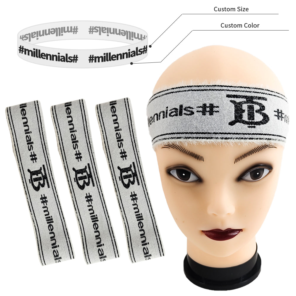 wholesale elastic custom color logo and width linlook women's sports headband yoga sporty run