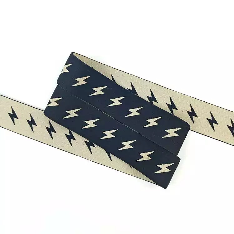 GEB079 Lightning Pattern Jacquard Elastic Band, Jacquard Elastic Band, Elastic Band; Hats, Garments