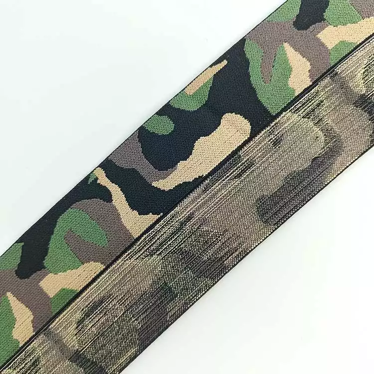 GEB142 Elastic Band, Camouflage Elastic Band, Single Face Elastic Jacquard; Hats garments