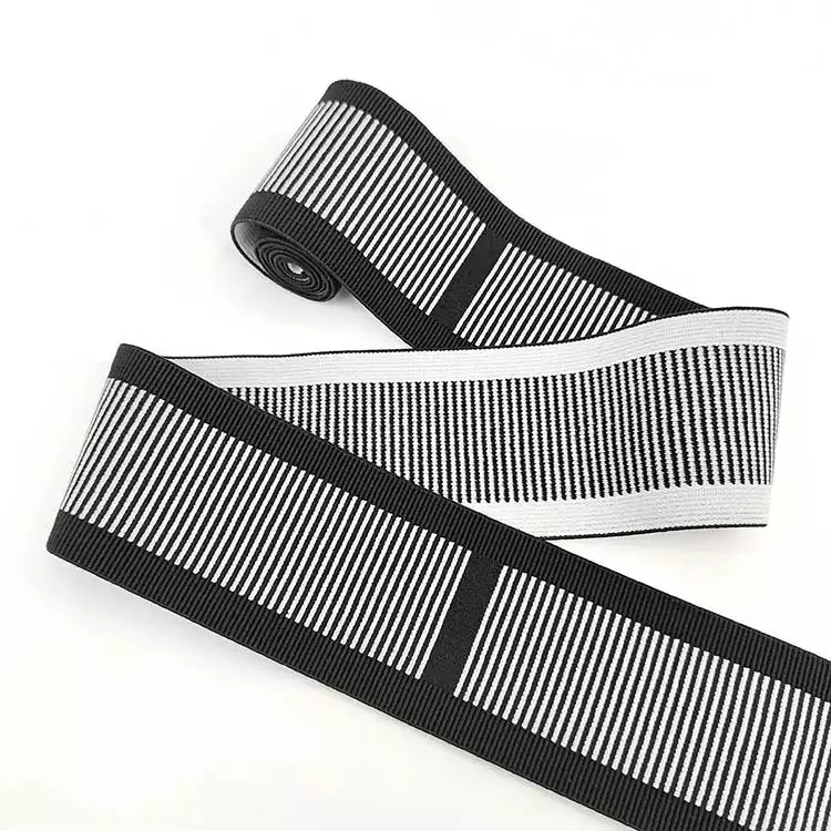 GEB104 Elastic Trim Band, Jacquard Stretchy Ribbon, Elastic Waistband; Garments