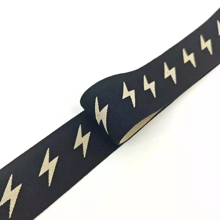 GEB079 Lightning Pattern Jacquard Elastic Band, Jacquard Elastic Band, Elastic Band; Hats, Garments