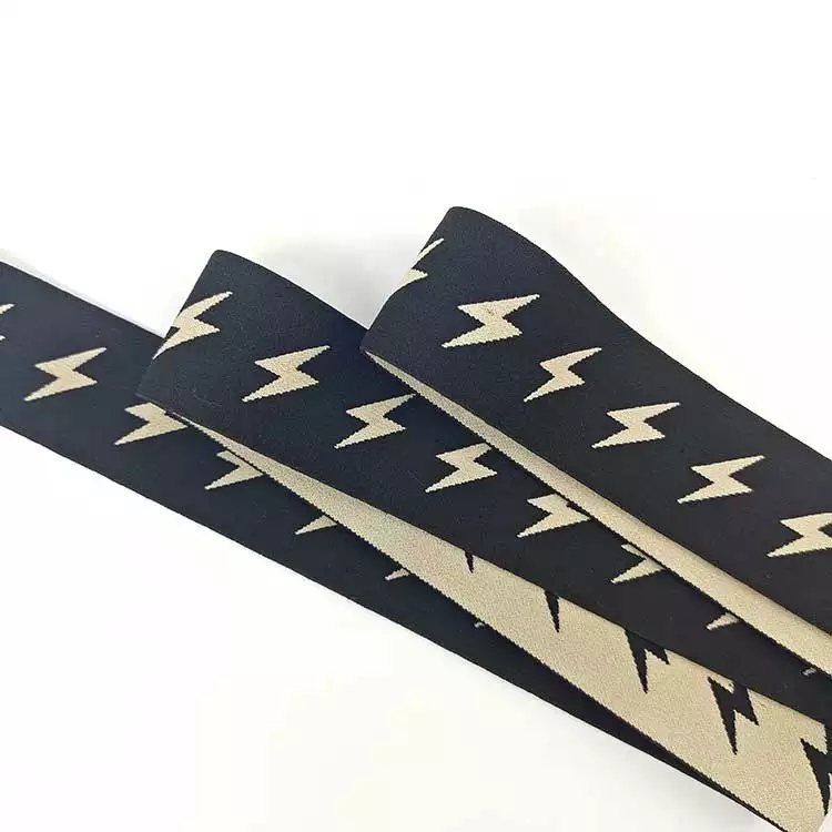 GEB079 Lightning Pattern Jacquard Elastic Band, Jacquard Elastic Band, Elastic Band; Hats, Garments