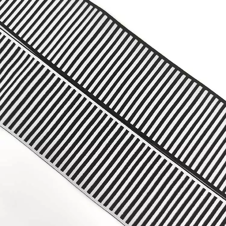 GEB080 Elastic Lace Band, Stripe Web Band, Elastic Band For Garments; Garments