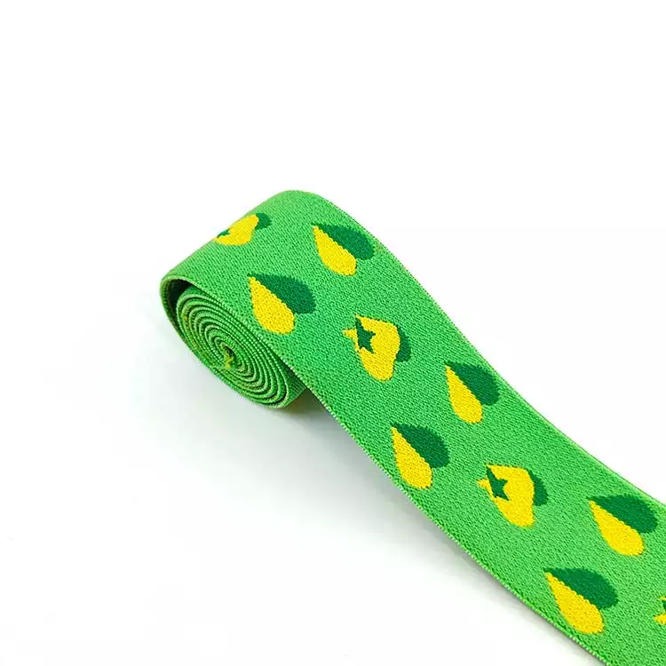 GEB147 Green Elastic Band, Jacquard Elastic Band, Elastic Webbing For Garments