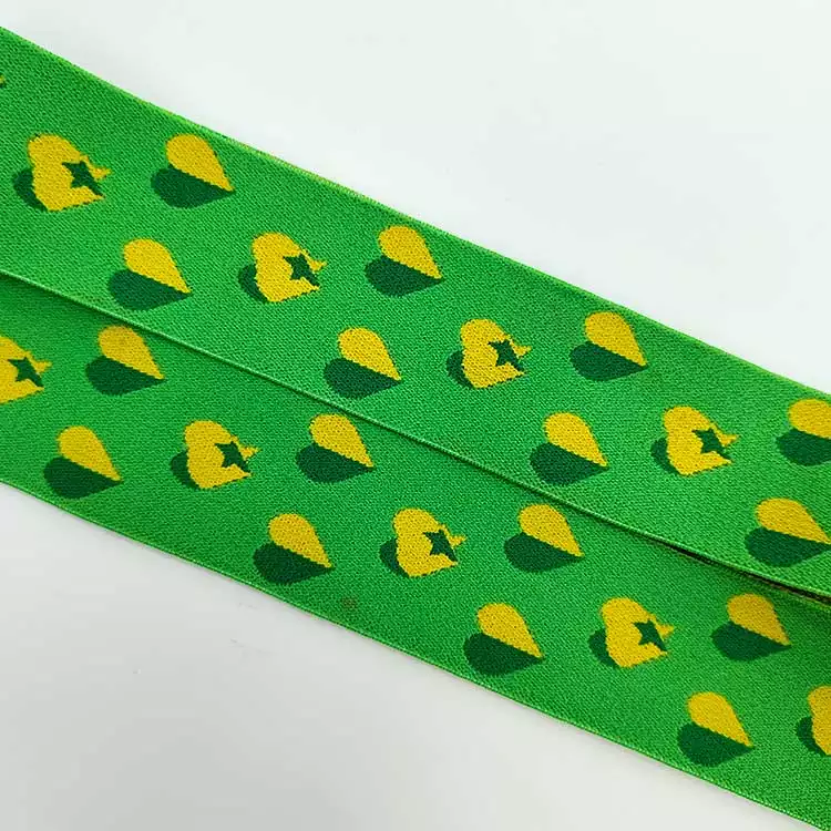GEB147 Green Elastic Band, Jacquard Elastic Band, Elastic Webbing For Garments