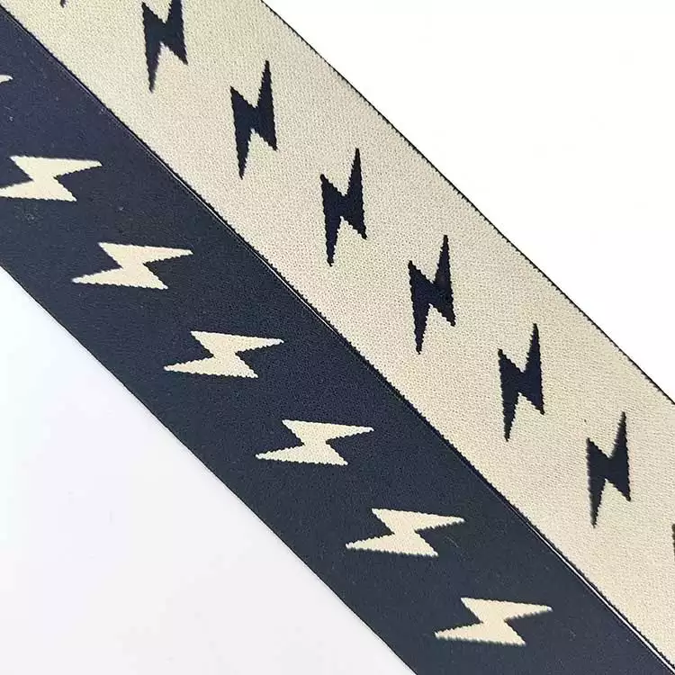 GEB079 Lightning Pattern Jacquard Elastic Band, Jacquard Elastic Band, Elastic Band; Hats, Garments