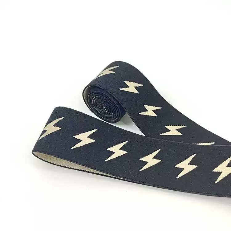 GEB079 Lightning Pattern Jacquard Elastic Band, Jacquard Elastic Band, Elastic Band; Hats, Garments