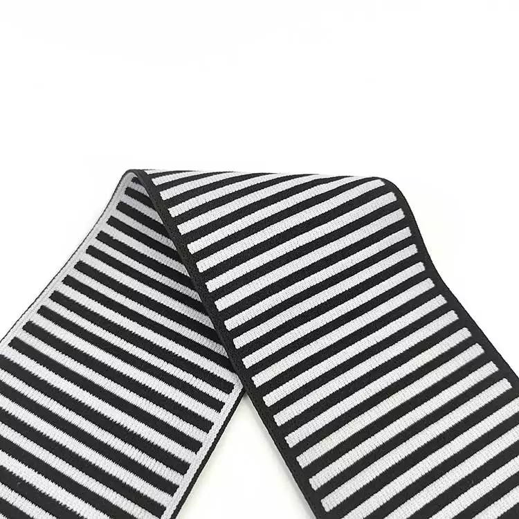 GEB080 Elastic Lace Band, Stripe Web Band, Elastic Band For Garments; Garments