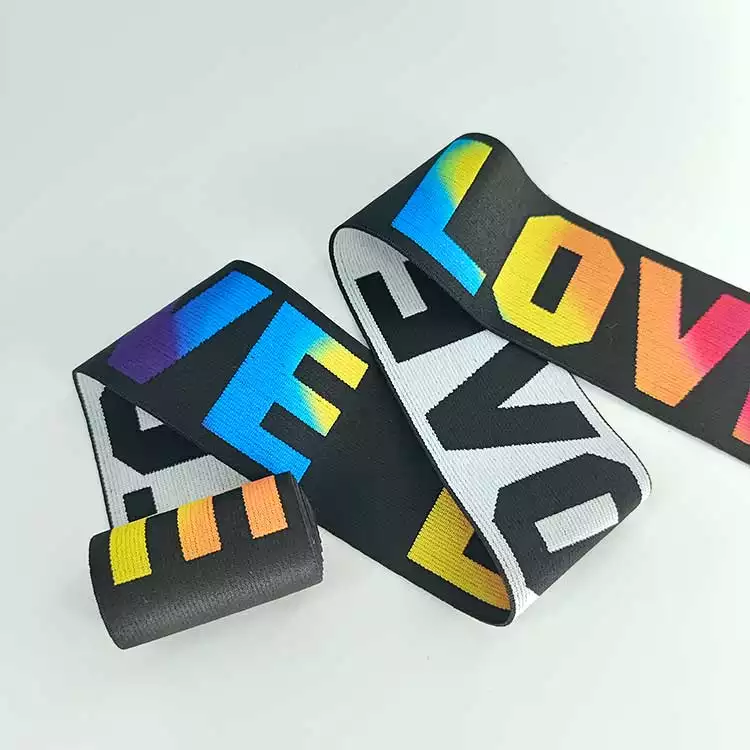 GEB032 Custom elastic band wholesale width 10 mm elastic band designer elastic bands with own pattern