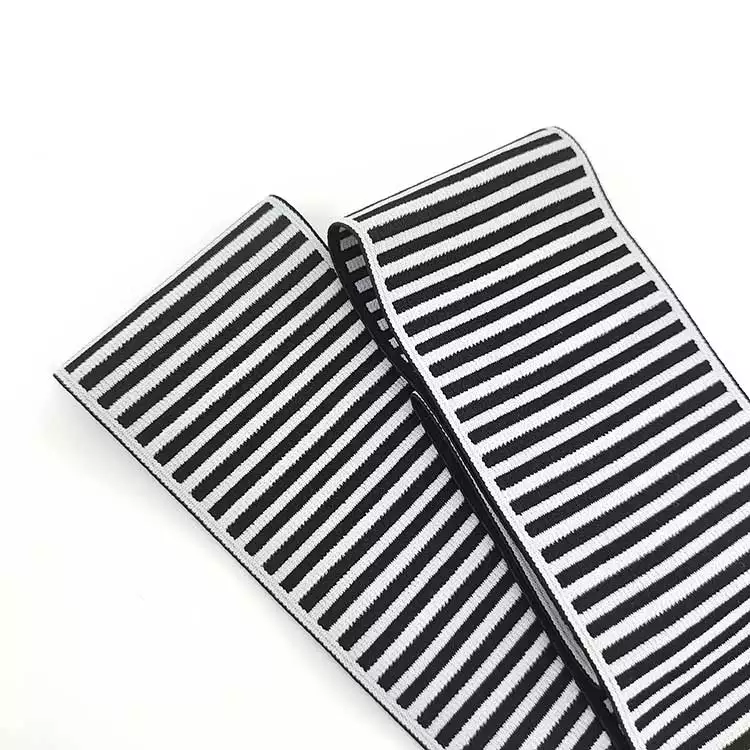 GEB080 Elastic Lace Band, Stripe Web Band, Elastic Band For Garments; Garments