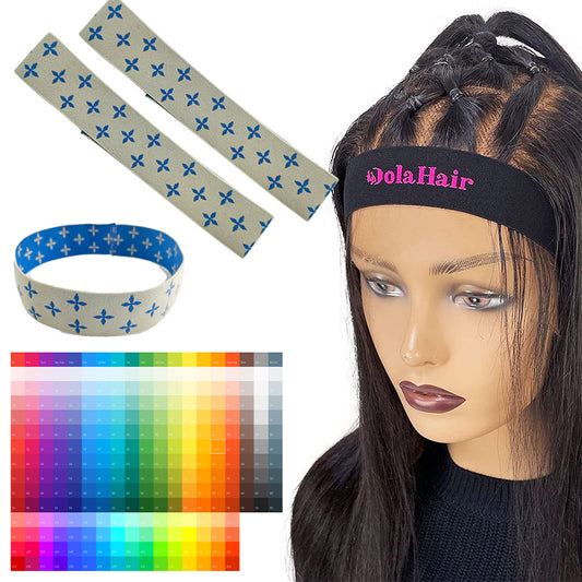 wholesale free sample manufacturer custom logo non-roll ribbed elastic wig band