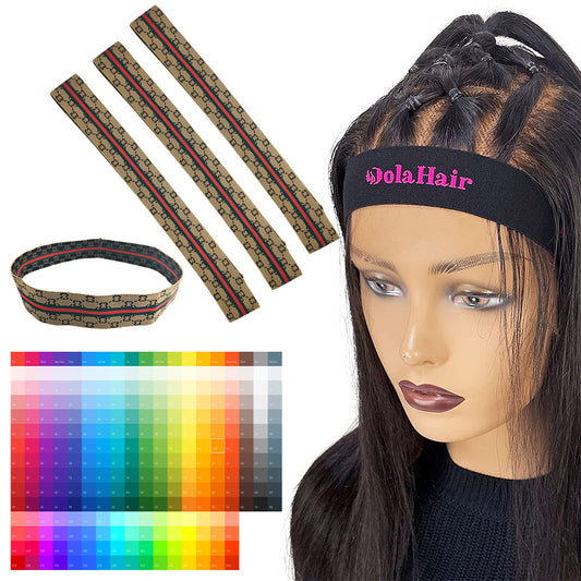wholesale free sample manufacturer custom logo edge elastic adjustable wig band edge
