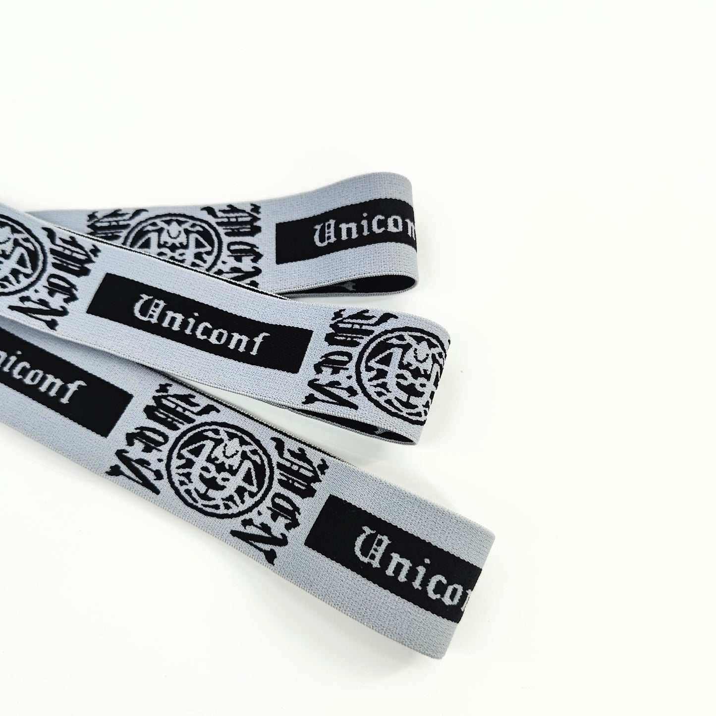 FZ-132 Black White LOGO Letters Jacquard Garments Elastic Band