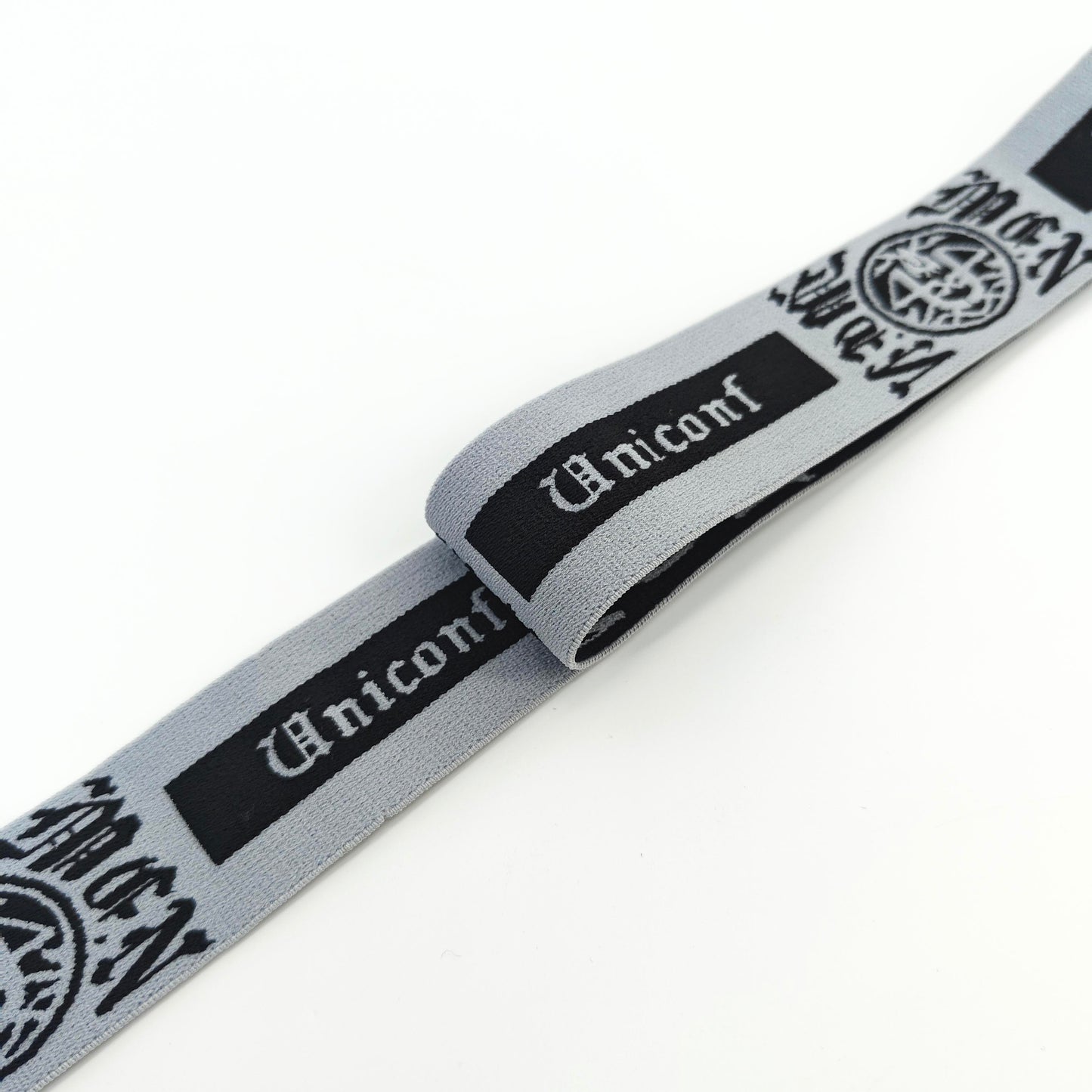 FZ-132 Black White LOGO Letters Jacquard Garments Elastic Band