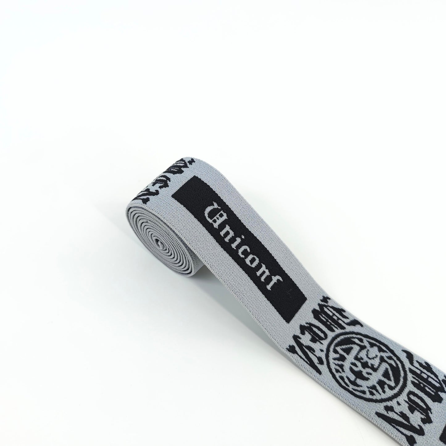 FZ-132 Black White LOGO Letters Jacquard Garments Elastic Band