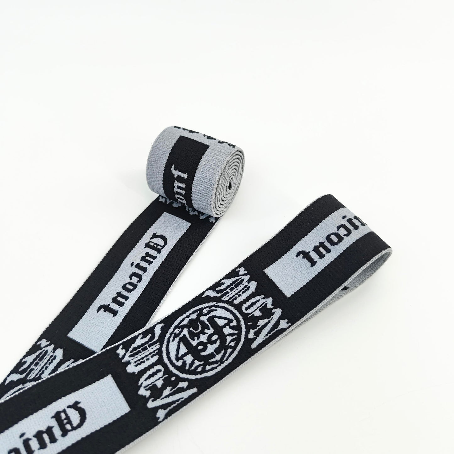 FZ-132 Black White LOGO Letters Jacquard Garments Elastic Band