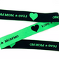 GEB208 Letter Elastic Band, Jacquard Elastic Waistband, Green Elastic Band; Hats, Garments