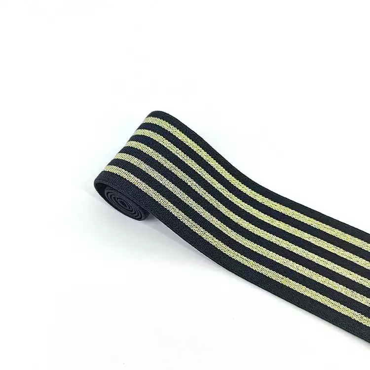 GEB040 Custom elastic band cutting binding fold over elastic band shiny elastic hair band silk