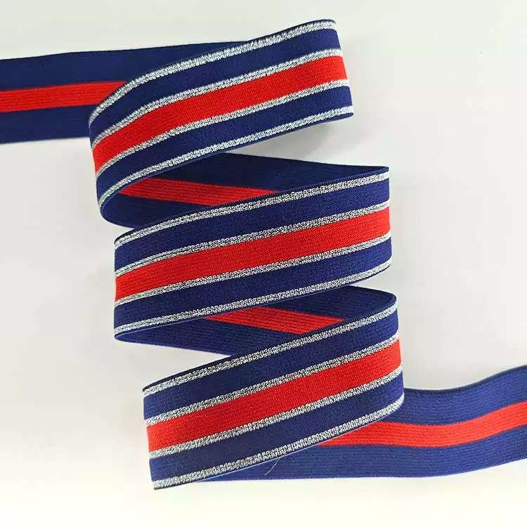 GEB167 Stripe Elastic Band, Jacquard Band, Polyester Elastic Band; Clothes