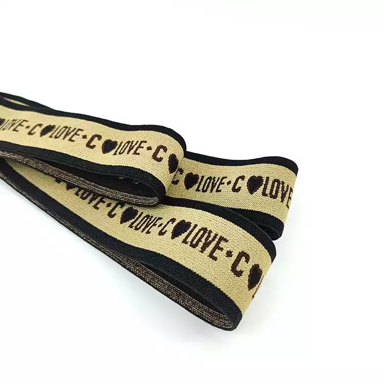 GEB190 Jacquard Elastic Band, Custom LOGO Elastic Band, Yarn-Dyed Elastic Webbing; Hats, Garments