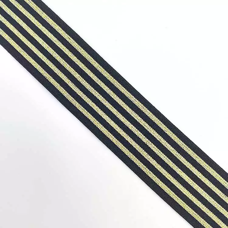 GEB040 Custom elastic band cutting binding fold over elastic band shiny elastic hair band silk