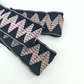 GEB169 Jacquard Webbing Strap, Elastic Sewing Webbing, Two Tone Jacquard Elastic Band; Hats, Garments