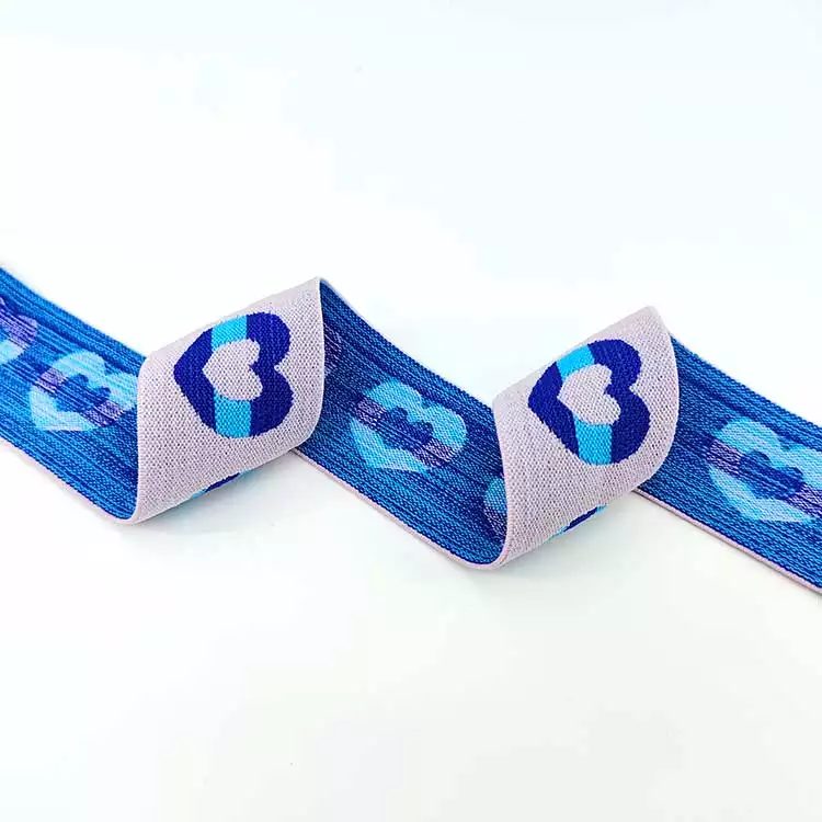 GEB191 Cute Heart Elastic Band, Jacquard Elastic Band, Yarn-Dyed Jacquard Elastic Webbing; Hats, Garments