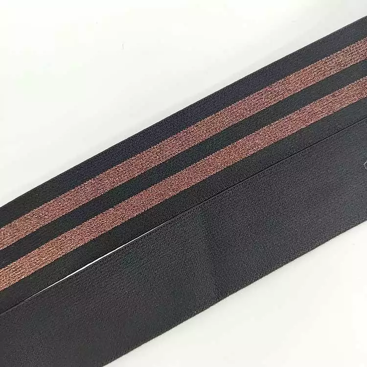 GEB047 Fitness Elastic Webbing, Latex Polyester Web Band, Stripe Elastic Bands; Garments