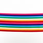 FZ-141 Rainbow Pattern Colored Jacquard Garments Elastic Band