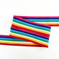 FZ-141 Rainbow Pattern Colored Jacquard Garments Elastic Band